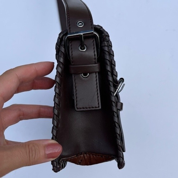 Francesco Biasia Tooled Leather Rectangular Shoulder Bag NWOT - Picture 5 of 14